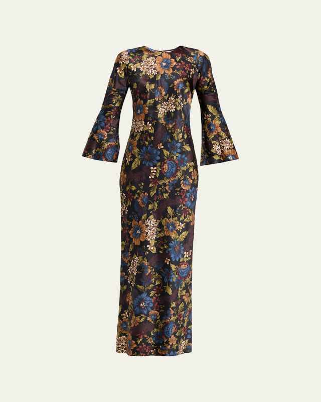 Gemma Floral Long-Sleeve Maxi Dress